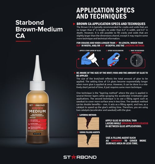 Starbond | Starbond Brown Medium CA Glue | Adhesive | Hamilton Lee Supply