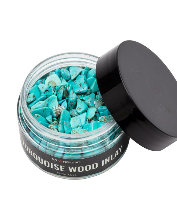 Starbond Turquoise Wood Inlay Large Chips, 2.5 oz. | Adhesive | Starbond