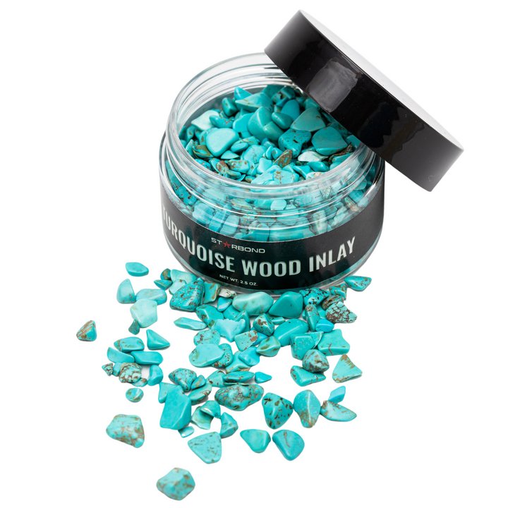 Chip Inlay Method Turquoise Starbond | Starbond Turquoise Wood Inlay Large Chips, 2.5 oz ...